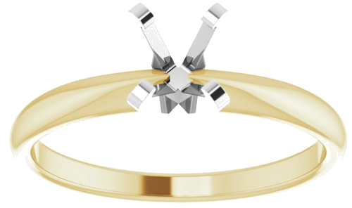 Sužadėtuvių Žiedas „Solitaire“ 14k yellow/white gold Emerald 5.5mm x 3.6mm (3)