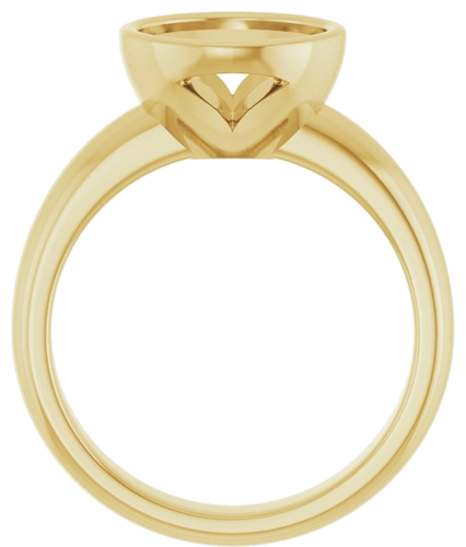Sužadėtuvių Žiedas „Bezel-Set Solitaire“ 18k yellow gold Round 9mm (2)