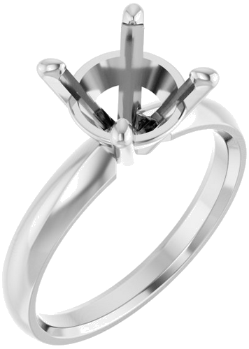 Sužadėtuvių Žiedas „Solitaire“ 14k white gold Round 8.6mm (1)