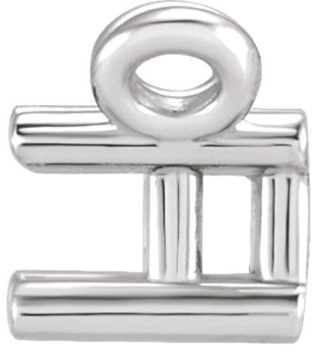 Pakabukas „Baguette Solitaire“ 585 Baltojo Aukso Straight Baguette 3mm x 2mm (2)