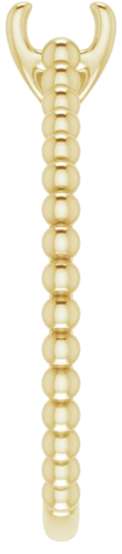 Sužadėtuvių Žiedas „Solitaire Beaded“ 14k yellow gold Round 5.2mm (4)