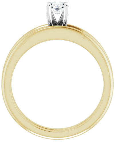 Sužadėtuvių Žiedas „Solitaire“ 585 Baltojo Ir Geltonojo Aukso Oval 6mm x 4mm (7)