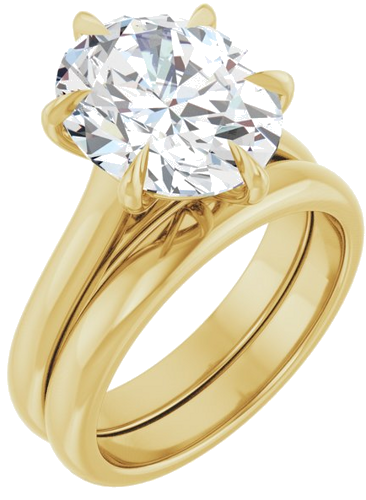 Sužadėtuvių Žiedas „Claw-Prong“ 14k yellow gold Oval 12mm x 10mm (6)