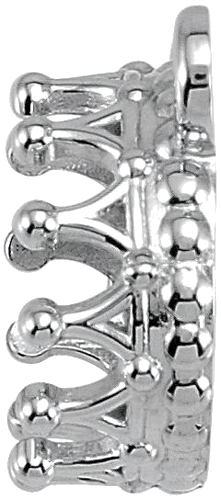 Sterling Silver 10 mm Round Cabochon Crown 18  Necklace Mounting (4)