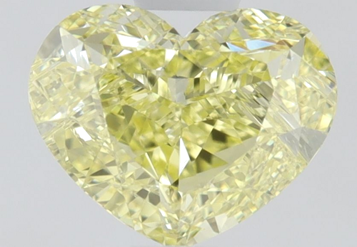 0.54 carat Fancy  Yellow-VS1 Natūralus Heart Deimantas (1)