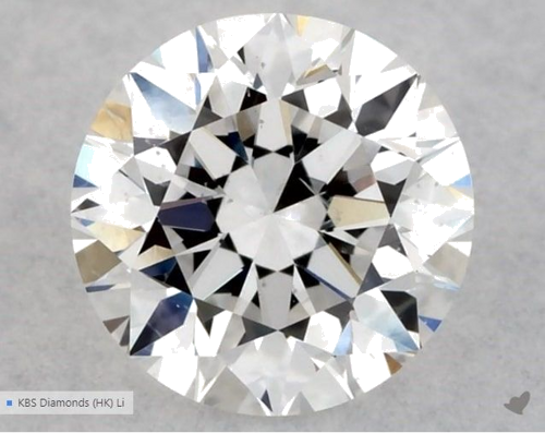 0.51 carat E-SI1 Excellent cut Natūralus Round Deimantas (1)