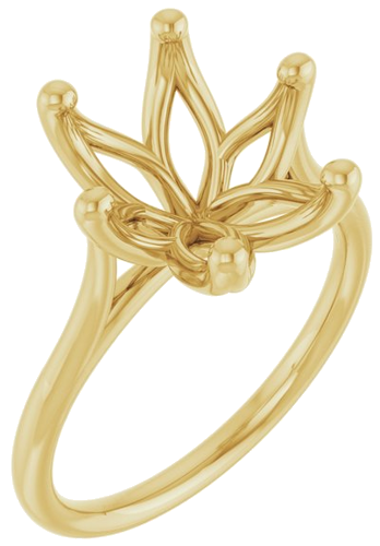 Sužadėtuvių Žiedas „Cathedral-Style Solitaire“ 14k yellow gold Oval 12mm x 10mm (1)