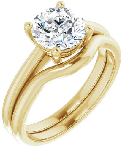 Sužadėtuvių Žiedas „Solitaire“ 14k yellow gold Round 7.4mm (6)
