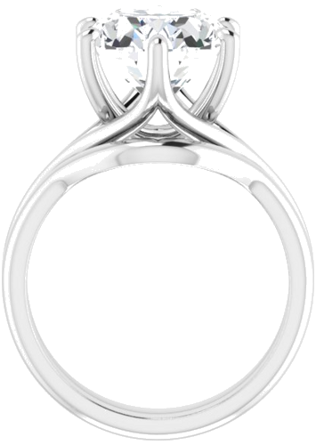 14K White 12x10 mm Oval Engagement Ring Mounting (7)