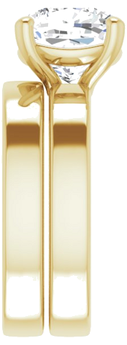 Sužadėtuvių Žiedas „Solitaire“ 585 Geltonojo Aukso Cushion 9mm (9)