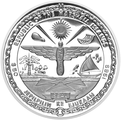 1 oz First Men on the Moon Marshall Islands 1989 Silver Coin (2)