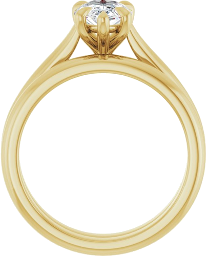 Sužadėtuvių Žiedas „Claw-Prong“ 14k yellow gold Pear 8mm x 6mm (7)