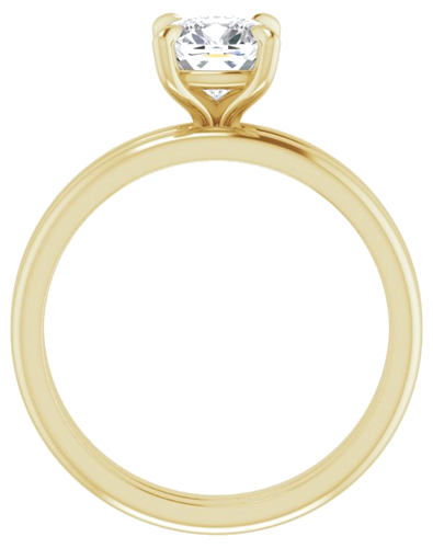 14K Yellow  6x6 mm Cushion Solitaire Engagement Ring Mounting (7)
