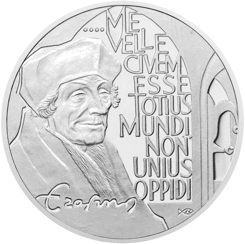 1991 Еразмус Ротердамски Нидерландия 25 екс сребърна монета (1)
