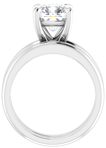 Sužadėtuvių Žiedas „Claw-Prong Solitaire“ 950 Platinos Cushion 8mm (7)