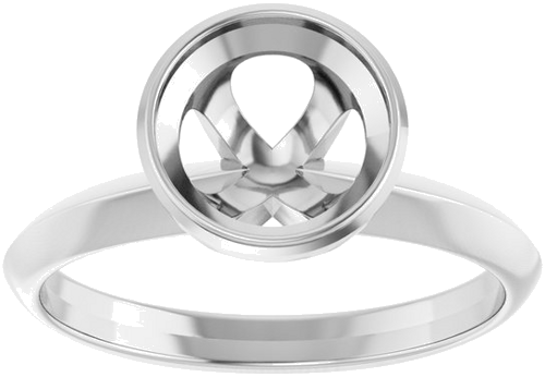 Sužadėtuvių Žiedas „Solitaire“ 585 Baltojo Aukso Round 7.4mm (3)