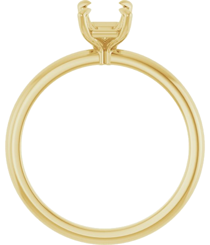 Sužadėtuvių Žiedas „Solitaire“ 585 Geltonojo Aukso Emerald 7mm x 5mm (2)