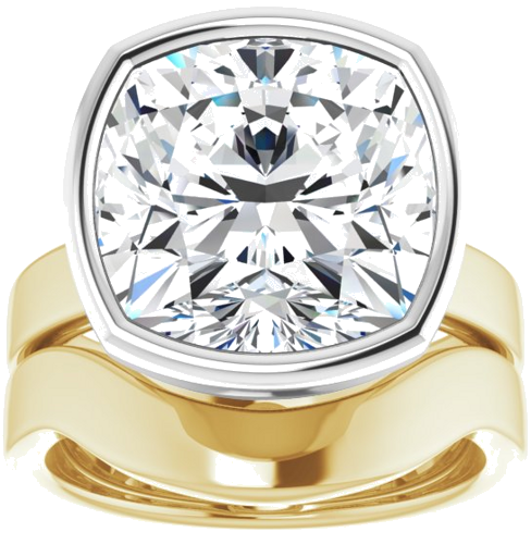 Sužadėtuvių Žiedas „Solitaire“ 585 Baltojo Ir Geltonojo Aukso Cushion 12mm (8)