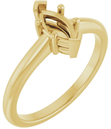 Sužadėtuvių Žiedas „V-End Prong“ 10k yellow gold Marquise 8mm x 4mm (1)