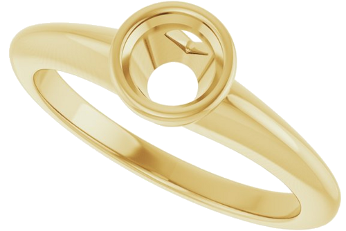 Sužadėtuvių Žiedas „Bezel-Set Solitaire“ 14k yellow gold Round 5.2mm (5)