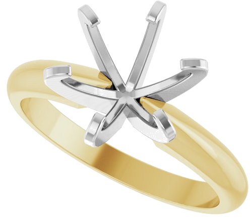 Sužadėtuvių Žiedas „Heavyweight Solitaire“ 14k yellow/white gold Round 8mm (5)