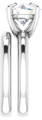 Sužadėtuvių Žiedas „Solitaire“ 585 Baltojo Aukso Round 9.4mm (9)
