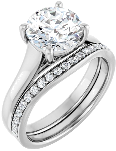 Sužadėtuvių Žiedas „Solitaire“ 950 Platinos Round 8.2mm (6)