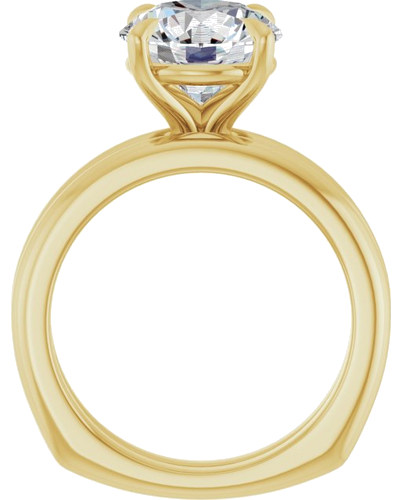 Sužadėtuvių Žiedas „Claw-Prong Euro Shank“ 14k yellow gold Round 9.4mm (7)