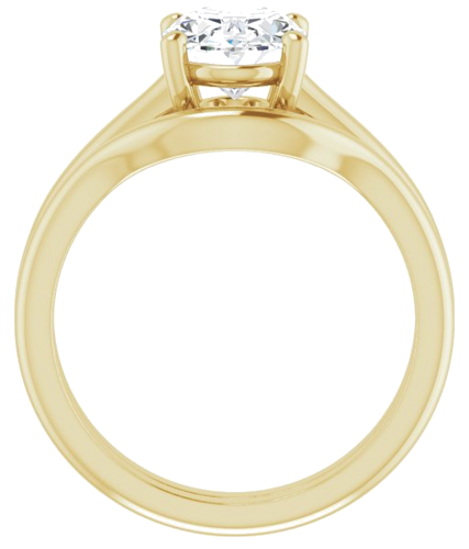 14K Yellow 9x7 mm Oval Solitaire Engagement Ring Mounting (7)