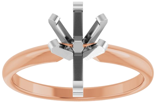 14K Rose White 10x6mm Pear Solitaire Engagement Ring Mounting (3)