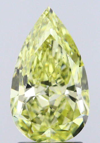 2.2 carat Fancy Light Yellow-SI1 Natūralus Pear Deimantas (1)