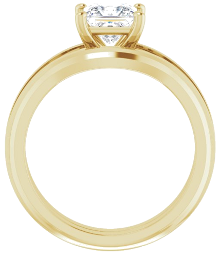 Sužadėtuvių Žiedas „Solitaire“ 14k yellow gold Square 5.5mm (7)