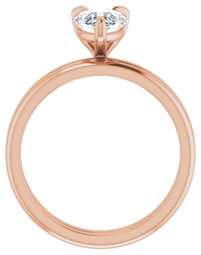 Sužadėtuvių Žiedas „Solitaire“ 14k rose gold Pear 8mm x 6mm (7)