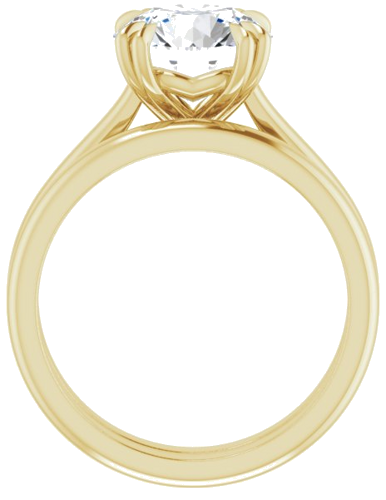 Sužadėtuvių Žiedas „Double Claw-Prong“ 18k yellow gold Round 9mm (7)