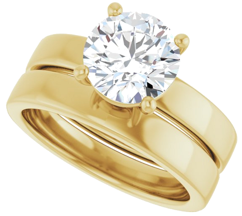 Sužadėtuvių Žiedas „Solitaire“ 14k yellow gold Round 8mm (10)