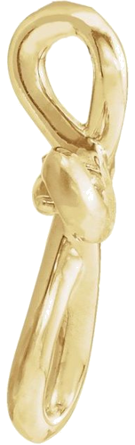 14K Yellow 1.5 mm Round Cross Pendant Mounting (5)