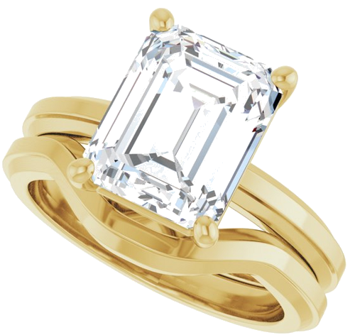 Sužadėtuvių Žiedas „Solitaire“ 14k yellow gold Emerald 10mm x 8mm (10)