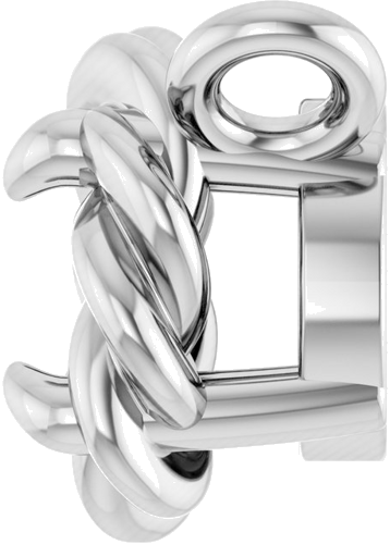 Pakabukas „Claw-Prong Rope“ 14k white gold Round 3mm (3)