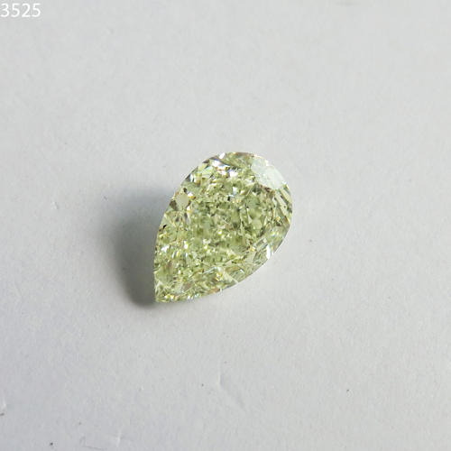 1.52 carat Fancy Grayish Yellowish Green-VS2 Natūralus Pear Deimantas (1)