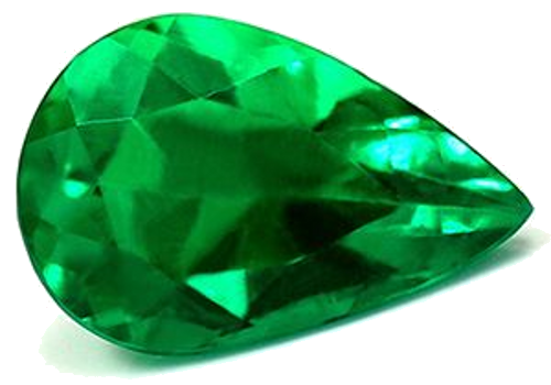 0.58 carat GREEN Pear Smaragdas (1)
