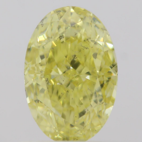 1.0 carat Fancy Intense  Yellow-SI2 Natūralus Oval Deimantas (1)