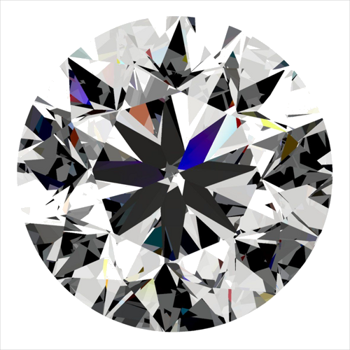 0.5 carat G-SI2 GD cut Natūralus Round Deimantas (1)