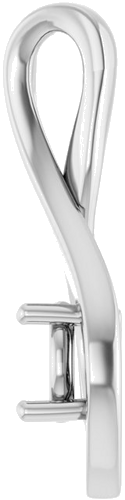 Pakabukas „Infinity-Inspired“ 10k white gold Round 5.2mm (3)