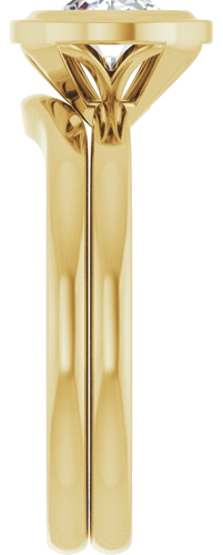 Sužadėtuvių Žiedas „Bezel-Set Solitaire“ 14k yellow gold Oval 8mm x 6mm (9)