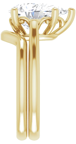 Sužadėtuvių Žiedas „Solitaire“ 14k yellow gold Pear 12mm x 8mm (9)