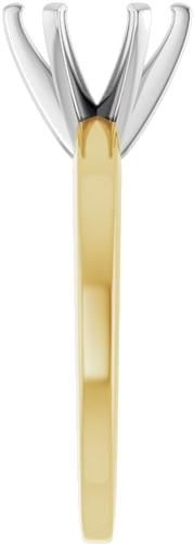 Sužadėtuvių Žiedas „Solitaire“ 585 Baltojo Ir Geltonojo Aukso Round 8mm (4)