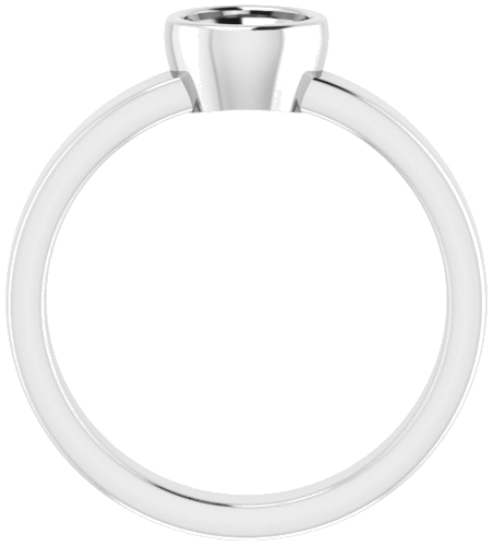 Sužadėtuvių Žiedas „Bezel-Set Solitaire“ 14k white gold Round 5.5mm (2)
