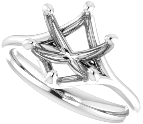 Sužadėtuvių Žiedas „Solitaire“ 950 Platinos Round 9mm (5)