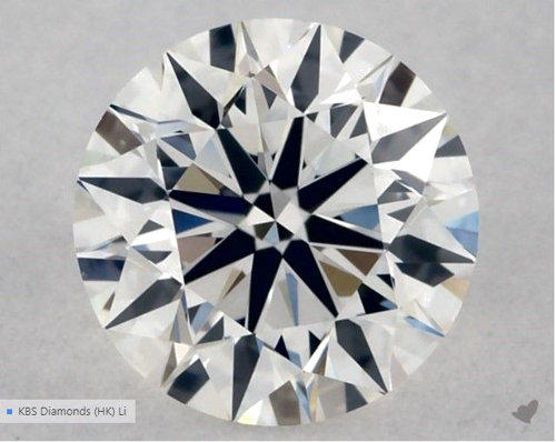 0.51 carat G-VVS2 Excellent cut Natūralus Round Deimantas (1)