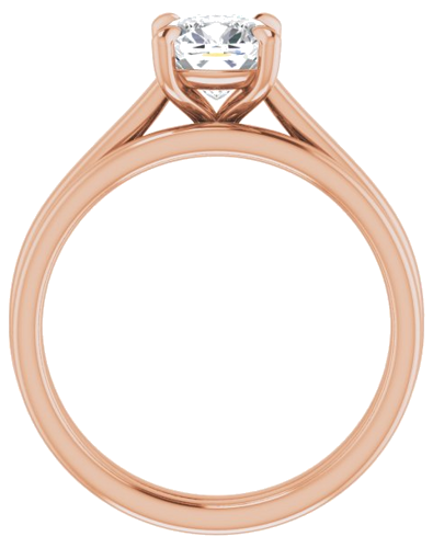 Sužadėtuvių Žiedas „Claw-Prong Solitaire“ 18k rose gold Cushion 6mm (7)